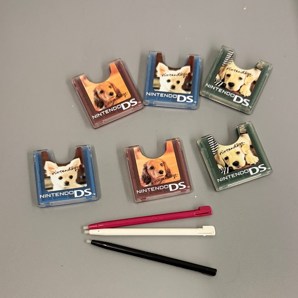 Nintendo DS Dog Design Game Card Holders with Styluses